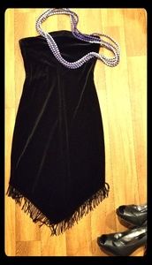 Sexy slinky strapless dress